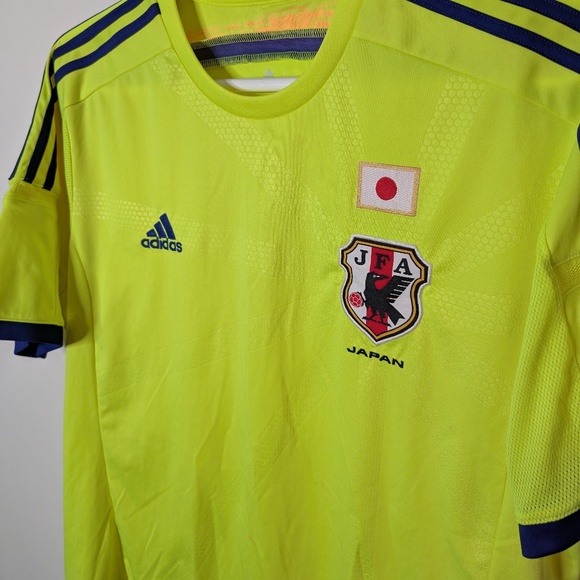 Japan 2014 World Cup Away Jersey - Electricity Yellow - Size US XL - Picture 1 of 6